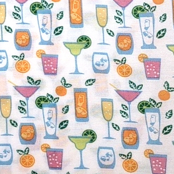 Age Of Wisdom Button Up Shirt Mens S White Multicolor Cocktails Print NEW NWT - Picture 2 of 13